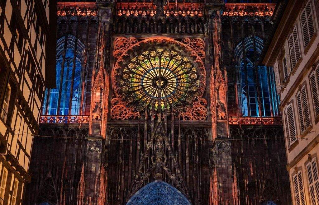 Illumination cathédrale strasbourg